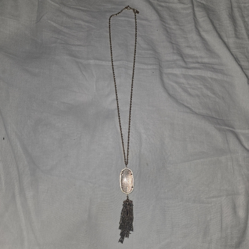 Kendra Scott Gold and Black Necklace Minimalist Design